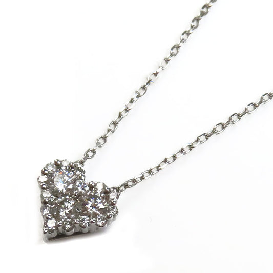 Vendome Aoyama ヴァンドーム青山 Pt950/850 ハート ダイヤ ネックレス ダイヤモンド0.30ct 2.5g 41cm レディース【中古】【美品】