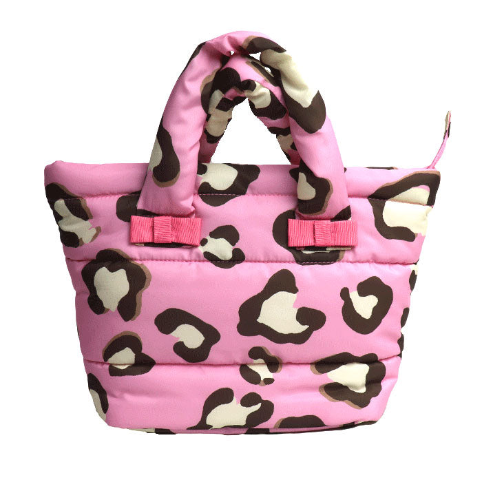 nina mew ミニトート レオパード トートバッグ ピンク レディース【中古】