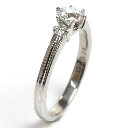 ESTELLE Pt900プラチナ ダイヤ リング・指輪 ダイヤモンド0.374ct 7号 2.9g レディース【中古】【美品】
