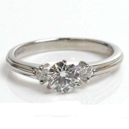 ESTELLE Pt900プラチナ ダイヤ リング・指輪 ダイヤモンド0.374ct 7号 2.9g レディース【中古】【美品】