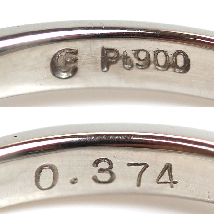 ESTELLE Pt900プラチナ ダイヤ リング・指輪 ダイヤモンド0.374ct 7号 2.9g レディース【中古】【美品】
