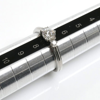 ESTELLE Pt900プラチナ ダイヤ リング・指輪 ダイヤモンド0.374ct 7号 2.9g レディース【中古】【美品】