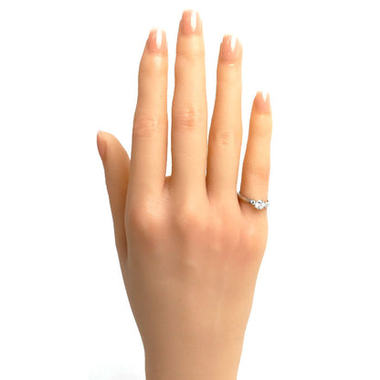 ESTELLE Pt900プラチナ ダイヤ リング・指輪 ダイヤモンド0.374ct 7号 2.9g レディース【中古】【美品】