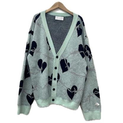 el conductor H PASSION DESIRE モヘアニット カーディガン マルチカラー ライトグリーン PD21AN01 SIZE 2 メンズ【中古】【美品】