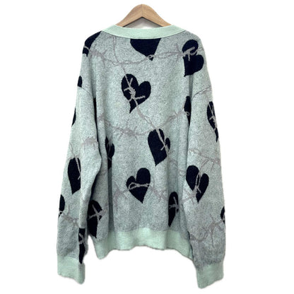 el conductor H PASSION DESIRE モヘアニット カーディガン マルチカラー ライトグリーン PD21AN01 SIZE 2 メンズ【中古】【美品】