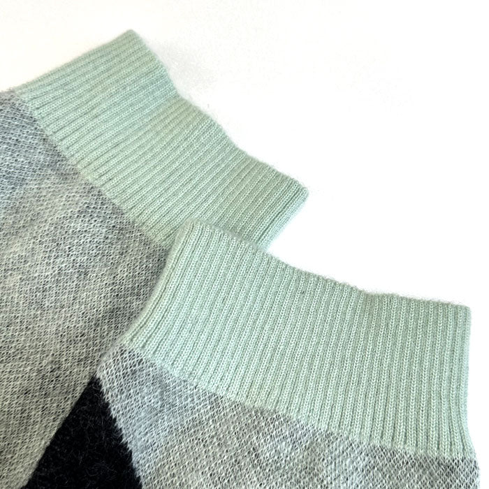 el conductor H PASSION DESIRE モヘアニット カーディガン マルチカラー ライトグリーン PD21AN01 SIZE 2 メンズ【中古】【美品】