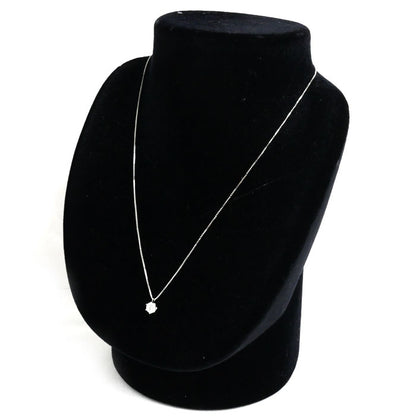 Pt900/850 一粒ダイヤ ネックレス ダイヤモンド0.529ct 3.0g ～45cm フリーチェーン レディース【中古】