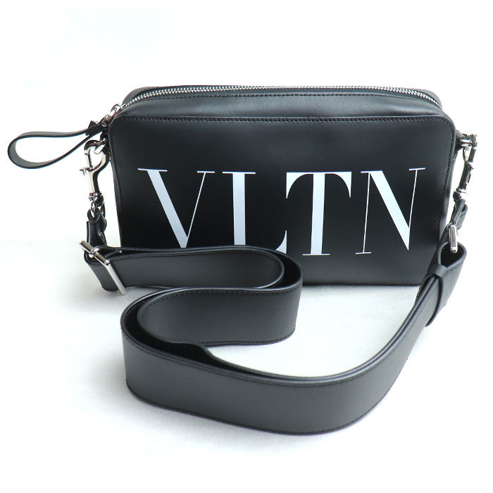 Valentino Garavani ヴァレンティノ・ガラヴァーニ VLTN レザー ショルダー ショルダーバッグ ブラック 3Y2B0704WJW メンズ レディース ユニセックス【中古】【美品】