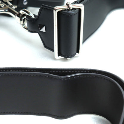 Valentino Garavani ヴァレンティノ・ガラヴァーニ VLTN レザー ショルダー ショルダーバッグ ブラック 3Y2B0704WJW メンズ レディース ユニセックス【中古】【美品】