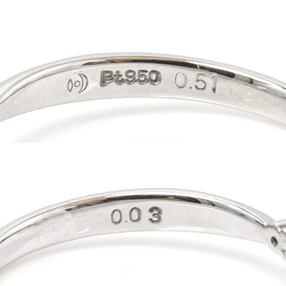 TASAKI タサキ Pt950プラチナ リング・指輪 ダイヤモンド0.51ct/0.03ct 12号 3.5g レディース【中古】【美品】