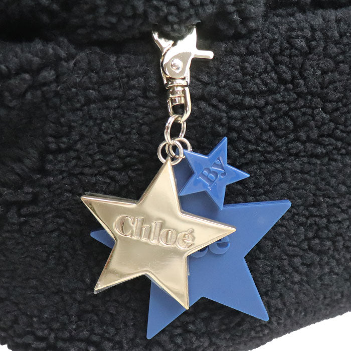 SEE BY CHLOE シーバイクロエ ジョイライダー モコモコ ハンドバッグ ブラック レディース【中古】