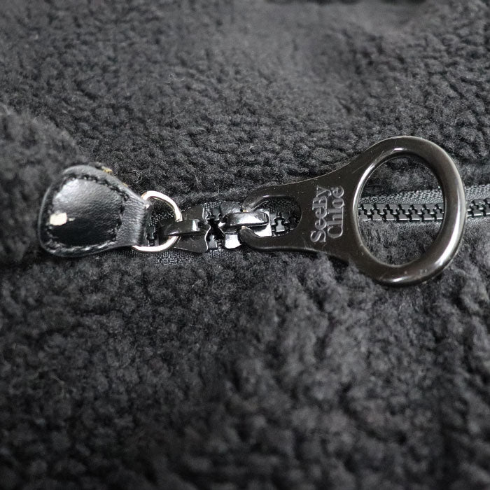 SEE BY CHLOE シーバイクロエ ジョイライダー モコモコ ハンドバッグ ブラック レディース【中古】
