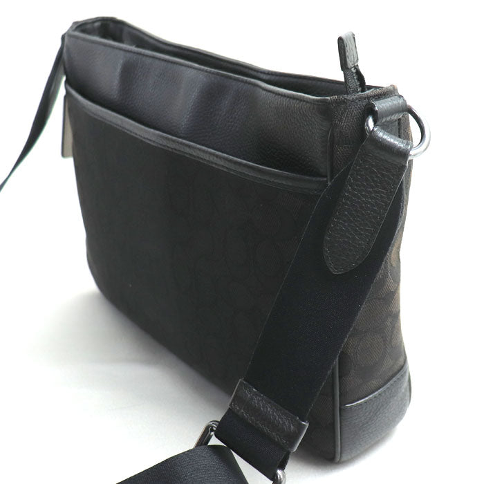 COACH コーチ トンプソン クロスボディ ショルダーバッグ ブラック C5291 ユニセックス【中古】