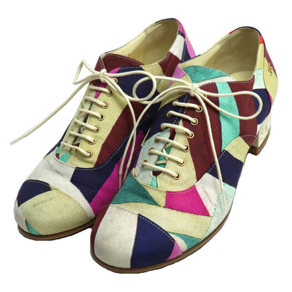 CHANEL シャネル レースアップ マルチカラー ヒールデザイン パンプス マルチカラー G31468 SIZE 35 1/2 C レディース【中古】