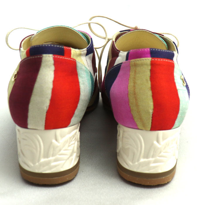 CHANEL シャネル レースアップ マルチカラー ヒールデザイン パンプス マルチカラー G31468 SIZE 35 1/2 C レディース【中古】