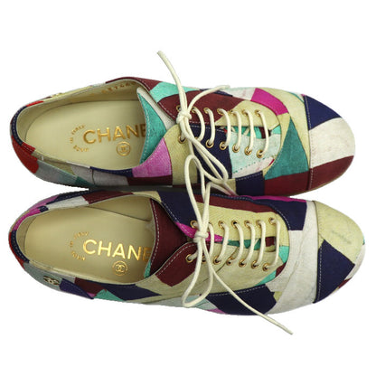 CHANEL シャネル レースアップ マルチカラー ヒールデザイン パンプス マルチカラー G31468 SIZE 35 1/2 C レディース【中古】