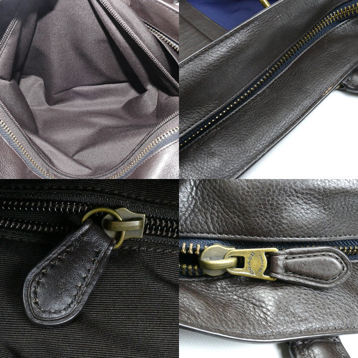 COACH コーチ ボンベ ナイロン ビジネス トート 2Wayショルダーバッグ ネイビー/ブラウン F71546 メンズ【中古】