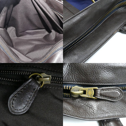 COACH コーチ ボンベ ナイロン ビジネス トート 2Wayショルダーバッグ ネイビー/ブラウン F71546 メンズ【中古】