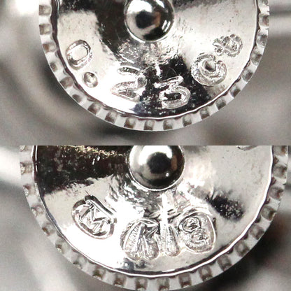 MIKIMOTO ミキモト K18WG ホワイトゴールド ダイヤ イヤリング ダイヤモンド0.23ct/0.23ct 6.1g ネジ式 レディース【中古】