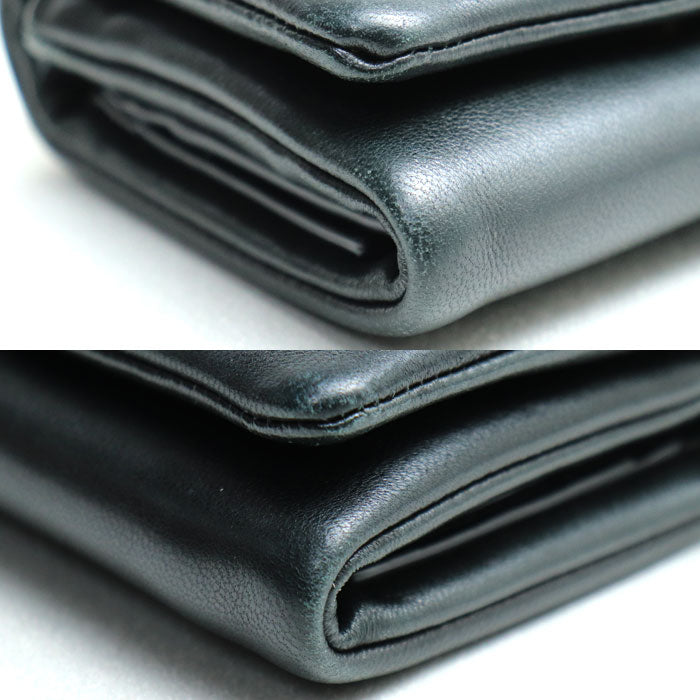 SAINT LAURENT サンローラン カリプソ コンパクトウォレット 三つ折り財布 ブラック 764000AACX71000 レディース【中古】