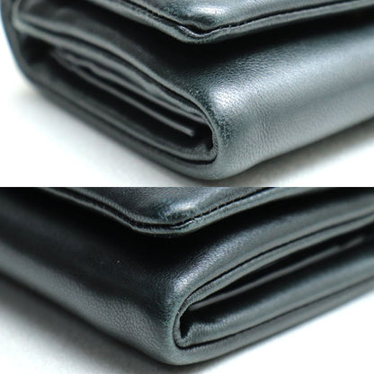 SAINT LAURENT サンローラン カリプソ コンパクトウォレット 三つ折り財布 ブラック 764000AACX71000 レディース【中古】