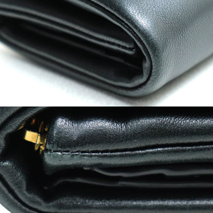 SAINT LAURENT サンローラン カリプソ コンパクトウォレット 三つ折り財布 ブラック 764000AACX71000 レディース【中古】