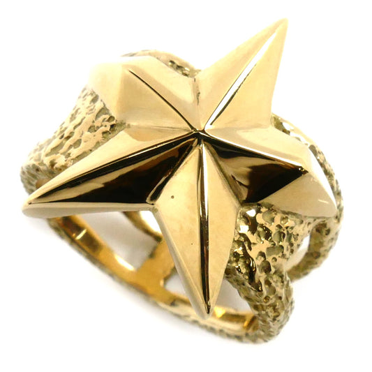 K18YG イエローゴールド スター リング・指輪 6.5号 11.7g レディース【中古】