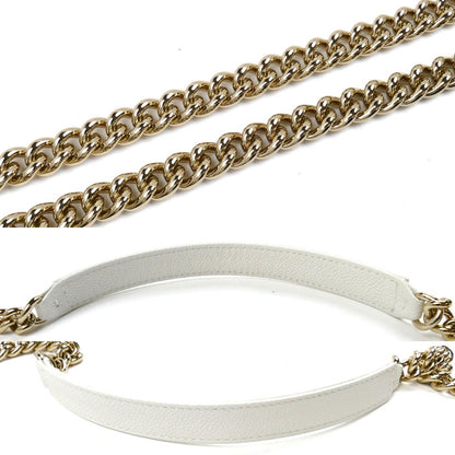 CHANEL シャネル ボーイシャネル ミニ チェーンウォレット ショルダーバッグ ホワイト AP2206 レディース【中古】【美品】