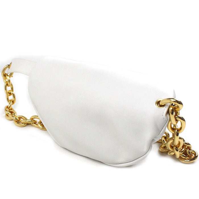 BOTTEGAVENETA ボッテガヴェネタ ザ ベルトチェーン ポーチ ホワイト 651445 チェーンベルトバッグ レディース【中古】【極美品】