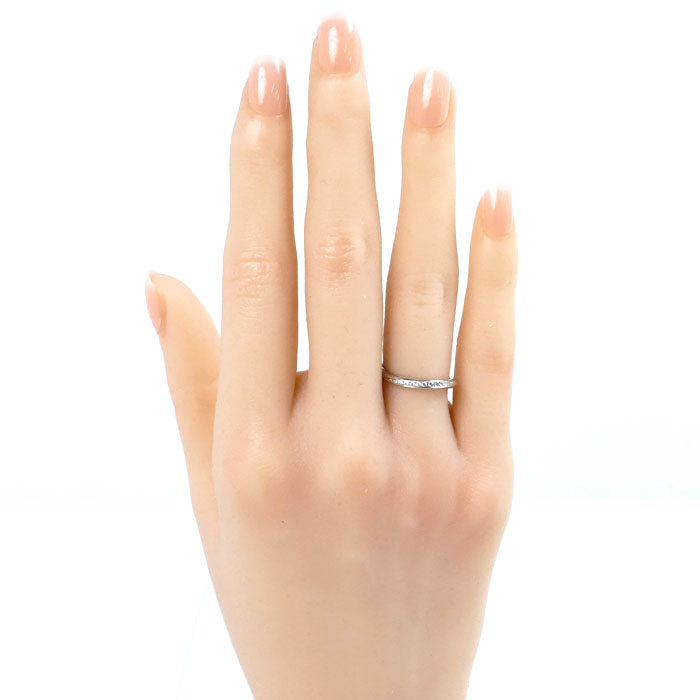 EXELCO DIAMOND Pt950プラチナ リング・指輪 ダイヤモンド0.047ct 8.5号 3.1g レディース【中古】【美品】