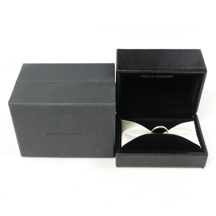 EXELCO DIAMOND Pt950プラチナ リング・指輪 ダイヤモンド0.047ct 8.5号 3.1g レディース【中古】【美品】