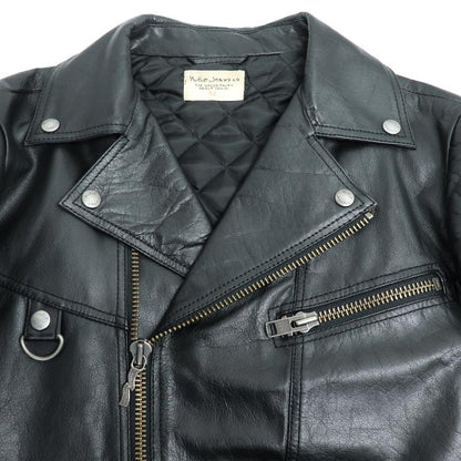 Nudie Jeans ヌーディージーンズ ダブル ライダースジャケット ブラック M メンズ【中古】