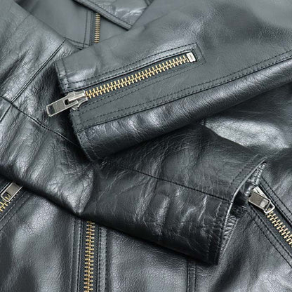 Nudie Jeans ヌーディージーンズ ダブル ライダースジャケット ブラック M メンズ【中古】