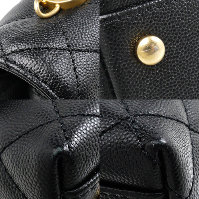 CHANEL シャネル トップハンドル フラップバッグ 2Wayショルダーバッグ ブラック A92990 レディース【中古】【美品】
