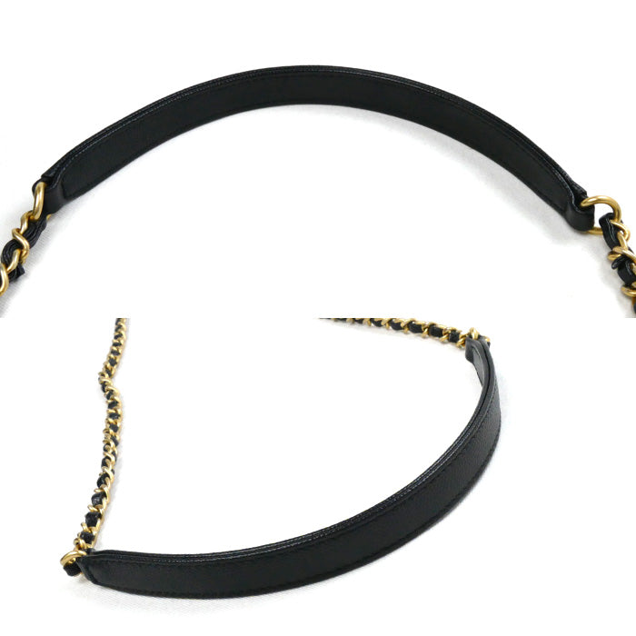 CHANEL シャネル トップハンドル フラップバッグ 2Wayショルダーバッグ ブラック A92990 レディース【中古】【美品】