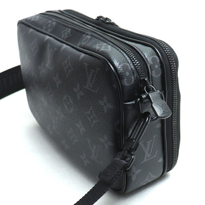 LOUIS VUITTON ルイ・ヴィトン アルファ・メッセンジャー ショルダーバッグ モノグラムエクリプス ブラック M46955 ICチップ メンズ【中古】【美品】