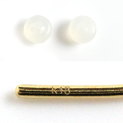 K18YG イエローゴールド ラウンド ピアス 3.5g アメリカンフック レディース【中古】