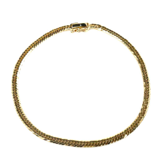 K18YG イエローゴールド アンクレット 喜平8面トリプルカット 10.4g 23.5cm ブレスレット レディース【中古】