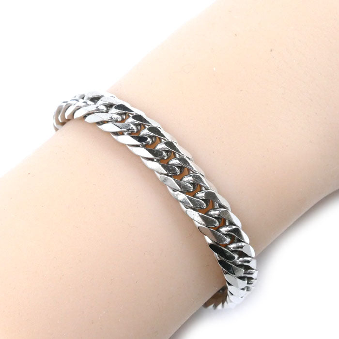 Pt850プラチナ ブレスレット 喜平6面Wカット 50.3g 20.0cm メンズ【中古】