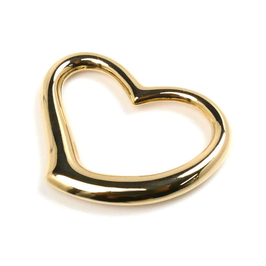 K18YG イエローゴールド オープンハート ペンダントトップ 1.5g レディース【中古】