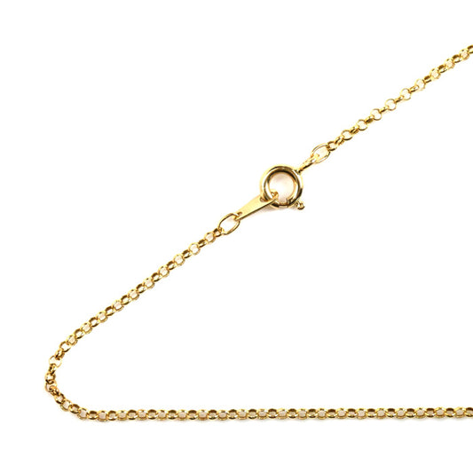 K18YG イエローゴールド ネックレス 小豆 1.4g 40cm レディース【中古】