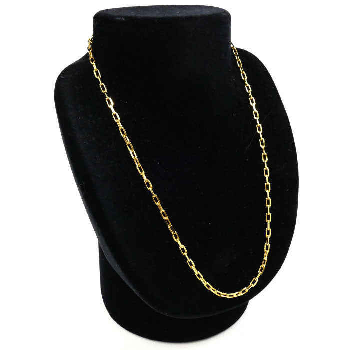 K18YG イエローゴールド ネックレス 小豆 13.6g 47cm メンズ レディース ユニセックス【中古】