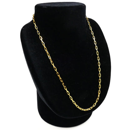 K18YG イエローゴールド ネックレス 小豆 13.6g 47cm メンズ レディース ユニセックス【中古】