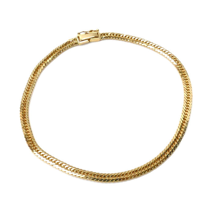 K18YG イエローゴールド アンクレット 喜平8面トリプルカット 10.0g 23cm レディース【中古】