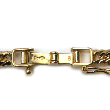 K18YG イエローゴールド アンクレット 喜平8面トリプルカット 10.0g 23cm レディース【中古】