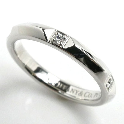 TIFFANY&Co. ティファニー Pt950プラチナ トゥルーバンドリング 5Pダイヤ リング・指輪 ダイヤモンド 8.5号 4.5g レディース【中古】【美品】