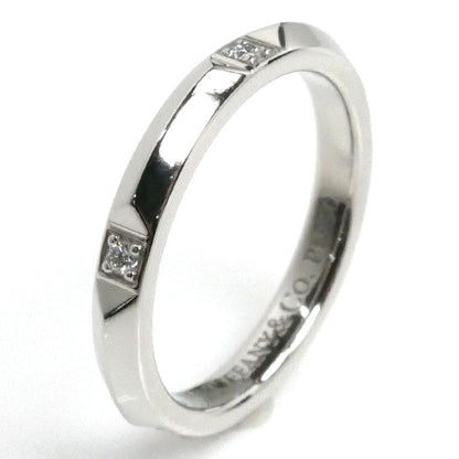 TIFFANY&Co. ティファニー Pt950プラチナ トゥルーバンドリング 5Pダイヤ リング・指輪 ダイヤモンド 8.5号 4.5g レディース【中古】【美品】