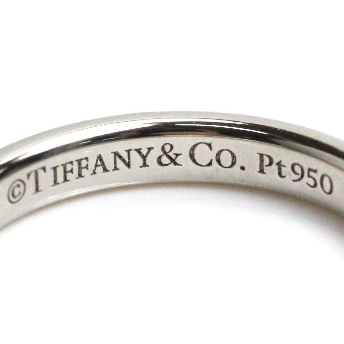 TIFFANY&Co. ティファニー Pt950プラチナ トゥルーバンドリング 5Pダイヤ リング・指輪 ダイヤモンド 8.5号 4.5g レディース【中古】【美品】