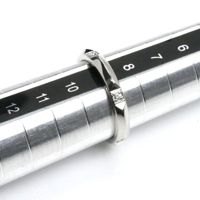 TIFFANY&Co. ティファニー Pt950プラチナ トゥルーバンドリング 5Pダイヤ リング・指輪 ダイヤモンド 8.5号 4.5g レディース【中古】【美品】