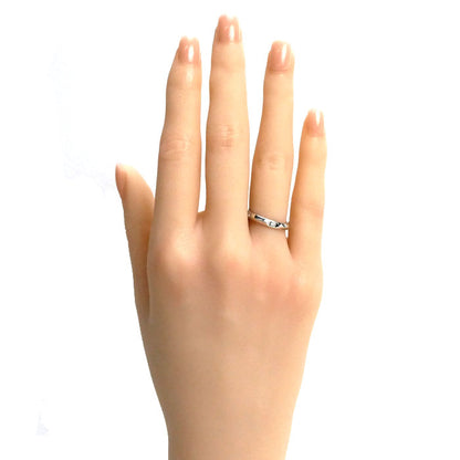 TIFFANY&Co. ティファニー Pt950プラチナ トゥルーバンドリング 5Pダイヤ リング・指輪 ダイヤモンド 8.5号 4.5g レディース【中古】【美品】